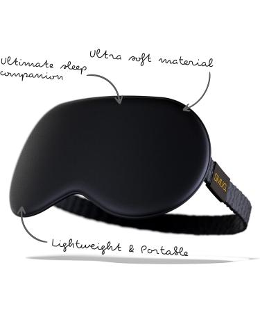 SMUG Satin Sleep Mask for Women & Men | Soft Eye Mask for Deep Dream Sleep | Nourishes Skin & Reduces Dark Circles | Blocks Light | Black - Buy Online on GoSupps.com