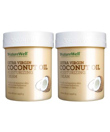 NatureWell Coconut + MCT Moisturizing Cream (16 Ounce) (2 Pack)