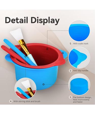 Silicone Wax Warmer Liner 2pcs - Non-Stick Insert for 16oz Electric Waxing Kit with Spatulas & Brushes - Reusable Wax Pot Replacement for Hair Removal - Buy Online on GoSupps.com