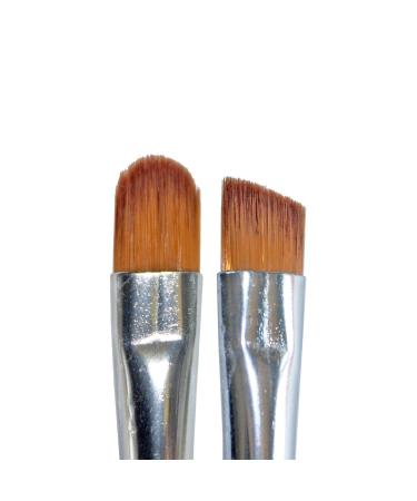 Winstonia Set of 2 Angled Eye Shadow & Brow Brush Kit for Everyday Makeup - Travel-Friendly & Multi-Purpose - Buy Online on GoSupps.com