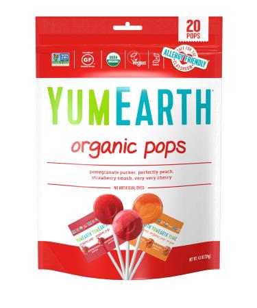 YumEarth Organic Pops Assorted Flavors 20 Pops 4.2 oz (119.1 g) - Buy Online on GoSupps.com
