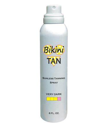 BIKINI TAN - Sunless Self Tanning Spray (Auto) - VERY DARK - 6 oz + INCLUDES: Applicator Mitt Application Gloves and Best Fake Tanner Lotion Mousse Sample Gorgeous Natural Looking Tan Lasts 7 Days - Buy Online on GoSupps.com