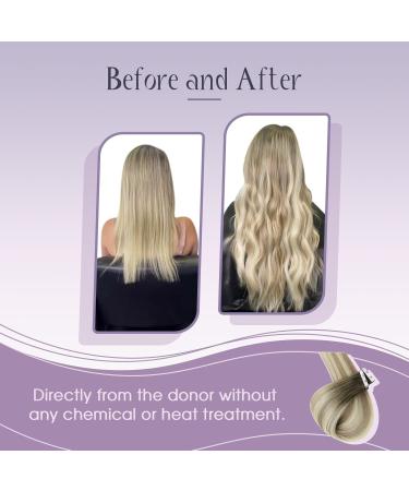 Fshine Injected Tape Extensions | 60cm Real Virgin Hair | Ombre Dark to Light Brown | Remy Hair | 10 Pieces #4/7/80 - Buy Online on GoSupps.com