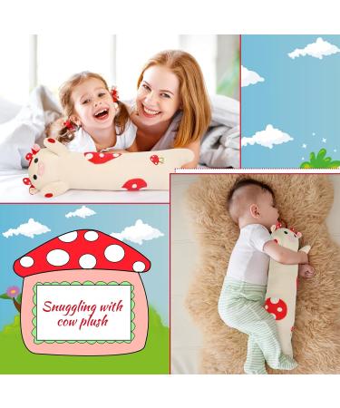 Yamepuia Long Mushroom Cow Plush Pillow - 20 Cuddly Squishy Toy for Kids & Girlfriend - Buy Online on GoSupps.com