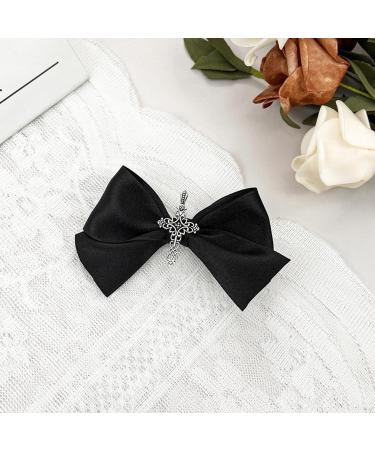 Gothic Lace Hair Clip Bow Large Barrette Bow Flat Clips Barrette Hairpin Bow Elegant Hair Clip For Bunches Hair Clips For Women Thin Hair - Buy Online on GoSupps.com