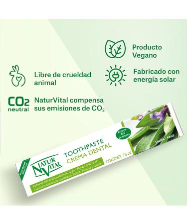  NaturVital NaturVital Fresh breath natural dental cream with extracts of mint sage chamomile and thyme 75 ml - Buy Online on GoSupps.com