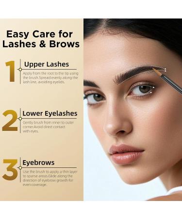 Eyelash & Eyebrow Growth Serum 15 Plant Extracts for Longer Denser & Fuller Lashes & Brows Boosts Natural Hair Development eyelash serum Hypoallergenic Oil-Free lash growth serum (Golden Yellow) - Buy Online on GoSupps.com