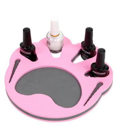 Nail Polish Holder Nail Polish Holder Stand Nail Polish Organizer Nail Polish Organizer Holder Applicable to Manicure Hand Stand Rest Work Station-pink&grey