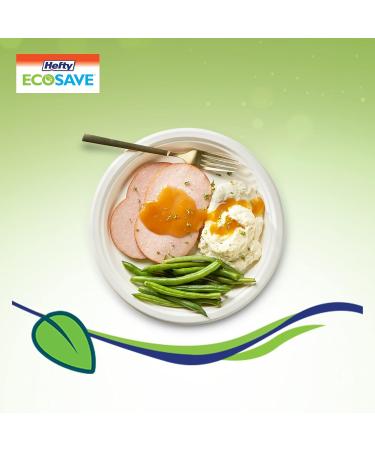 "Hefty ECOSAVE Compostable Disposable Paper Plates Dinner 10" 125 Count - Buy Online on GoSupps.com