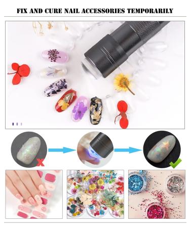 Portable Mini UV Nail Dryer with LED Lamp | Flatten Gel Nails, Silicone Head | Black - Buy Online on GoSupps.com