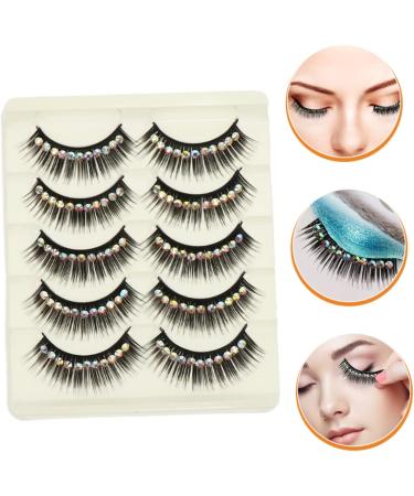 Beavorty 30 Pairs diamond false eyelashes eyelash natural look pestanas postizas naturales rhinestones for makeup colored rhinestones fake eyelashes extend cosplay chemical fiber hard stem - Buy Online on GoSupps.com