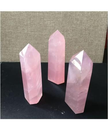 ABUZIV Natural Rose Quartz Crystal Stick - 7-8cm Healing Column Pillar & Pendulum for Spiritual Wellness - Buy Online on GoSupps.com