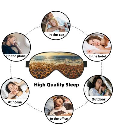 Sunflowers Sea Print Ultra-Soft Light-Blocking Eye Mask - Optimal Comfort for Restful Sleep | International Shipping Available - Buy Online on GoSupps.com