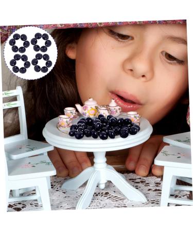 HOMSFOU 250 pcs Simulation blueberry faux blueberries pretend play fruit lifelike fruit faux blueberry decor realistic blueberries fruits simulation fruit crafts resin artificial - Buy Online on GoSupps.com