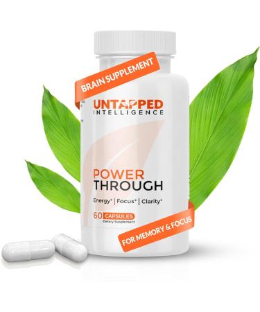 Power Through - Nootropic Brain Supplement for Memory and Focus, Nootropic Focus Supplement for Brain Health, Brain Booster Nootropic Supplement & Mental Supplement for Clarity, Concentration - Buy Online on GoSupps.com
