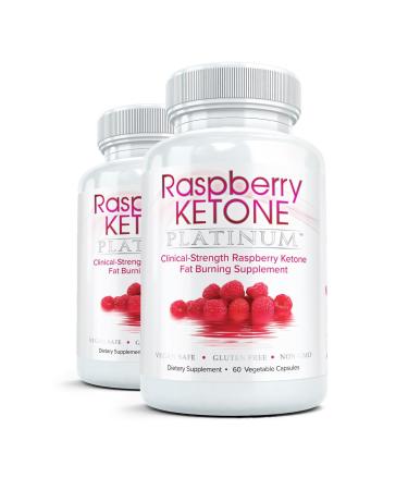 Raspberry Ketone Platinum (2 Bottles) - Clinical Strength - All Natural Fat Burning, Weight Loss, Diet Formula, 60 capsules