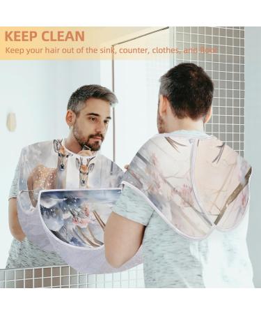 Snowy Deer Beard Bib Apron | Beard Hair Catcher for Men | Perfect Gift for Dad Husband | Fathers Day Anniversary Christmas - Buy Online on GoSupps.com