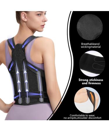 Back Brace and Posture Corrector for Women and Men Back Straightener Posture Corrector Scoliosis and Hunchback Correction Back Pain Spine Adjustable Corrector(Black L Waist 26-34 inch) - Buy Online on GoSupps.com