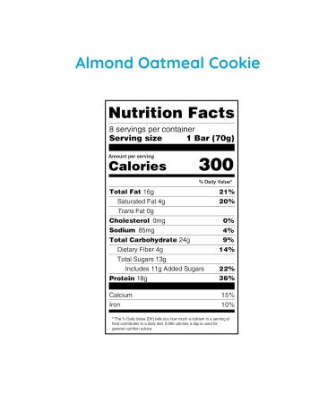 G2G Protein Bar Almond Oatmeal Cookie Real Food Ingredients Refrigerated for Freshness Healthy Snack Delicious Meal Replacement Gluten-Free 32 Count (4 Packs of 8) Almond Cookie Dough Raisin 1 count (Pack of 32) - Buy Online on GoSupps.com