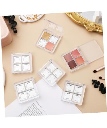 CANIGHT 6 Pcs Transparent Square Eye Shadow Box Empty Lipstick Palette Depotting Makeup Containers Plastic - Buy Online on GoSupps.com