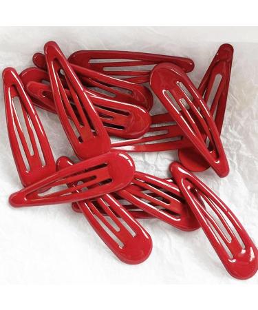 6Pcs 5CM Snap Hair Clips in Red - School Colours Hair Accessories for Girls & Women - Buy Online on GoSupps.com