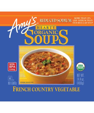 Organic Vegan Hearty French Country Vegetable Soup - Gluten Free, Reduced Sodium, 14.4 oz | Amy's - Buy Online on GoSupps.com