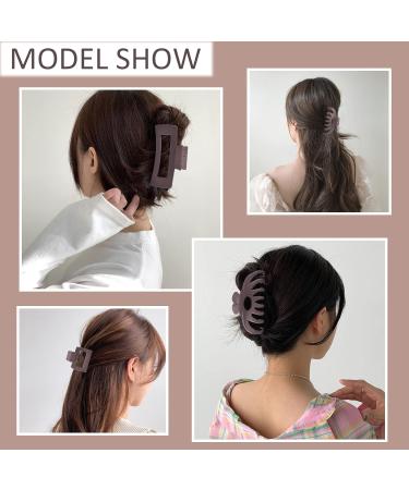 12 Pack Hair Claw Clips - Large and Small Clips for Thick & Thin Hair - Strong Hold Matte Hair Accessories for Women - Neutral Colors - Buy Online on GoSupps.com