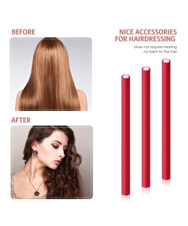 30 Flexible Foam Curlers & Steel Rat Tail Comb - No Heat Hair Styling for Long & Short Hair - Red Curling Iron Twist Set - Buy Online on GoSupps.com