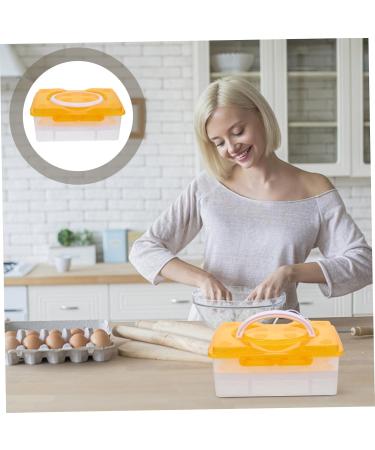 Egg Storage Box Plastic Tray Plastic Eggs Plastic Egg Holder Tray Egg Plate Travel Filling re-usable Orange 24X16.5X10CM - Buy Online on GoSupps.com