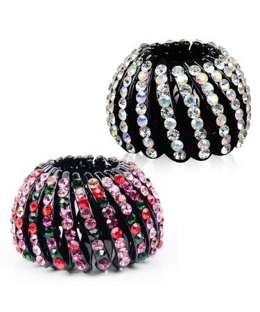 Liujzzj 2 piece of hair clip Duttmacher Crystal bird nest hair clip hair clips for ponytail girl women women hair accessory big hair clips - Buy Online on GoSupps.com