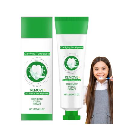 BommFu Probiotic Toothpaste - Refreshing - 120g - Soothing Deodorizer - Soda-Based Toothpaste - Removes Stains - Deep Clean