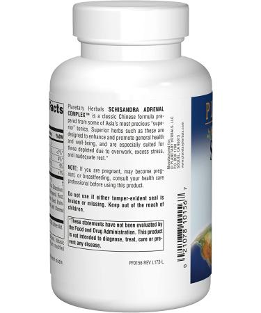 Planetary Herbals Schisandra Adrenal Complex 710 mg - 120 Tablets | Natural Stress Relief - Buy Online on GoSupps.com