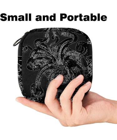 Portable Women's Binding-Up Bags | Menstrual Cup & Insert Bags for Teens | Stylish Black & White - Perfect for First Period - Buy Online on GoSupps.com