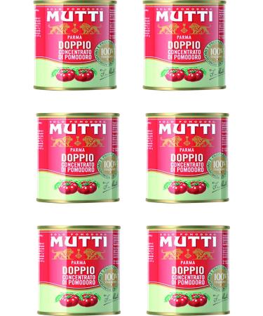 MUTTI Double Concentr de Tomates - Conserves 140 g - Lot de 6