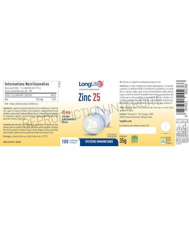 LongLife Zinc 25 | High Dosage 25mg Zinc with High Bioavailability | Over 100 Days of Treatment | Immune Defenses Strengthens Skin & Bone | Vegan & Gluten Free - Buy Online on GoSupps.com