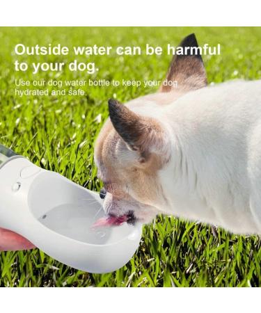 Emwel Large Portable Dog Water Bottle - 550ml Leak-Proof Puppy Dispenser for Pets - White - Buy Online on GoSupps.com