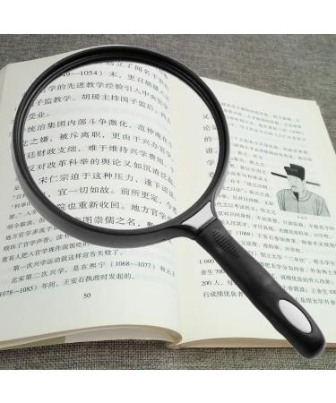 130mm Large Lens Handheld Magnifier 2.5X Reading Newspaper Map Magnifying Glass Ergonomic Handle Loupe Small Gift - Buy Online on GoSupps.com