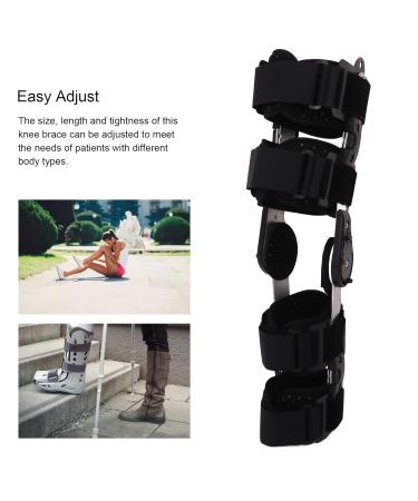 Adjustable Hinged ROM Knee Brace - Post Op Knee Immobilizer with Side Stabilizers for Left & Right Legs | Patellar Tendon Support - Buy Online on GoSupps.com