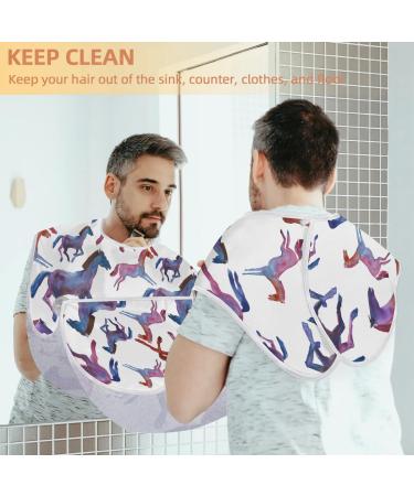 Shop Beard Bib Apron for Men - Waterproof Hair Catcher & Grooming Cape | Cute Horse Pattern - Buy Online on GoSupps.com
