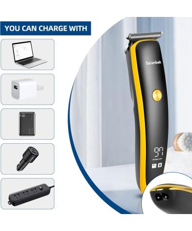 Professional Cordless Hair Clippers for Men | Rechargeable Barber Cutting Kit with LED Display | Home Haircut & Grooming Set - Buy Online on GoSupps.com