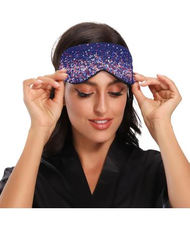 Hasirky Light Blocking Eye Mask - Breathable & Adjustable for Men and Women - Perfect for Travel, Yoga, Meditation & Office - Red & Blue Stars - Buy Online on GoSupps.com