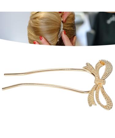 Beaous Gold Hair Needle - Elegant U-Shaped Hair Fork & Practical Hair Jewelry for Weddings | Exquisite Hair Accessory for Women & Girls - Buy Online on GoSupps.com