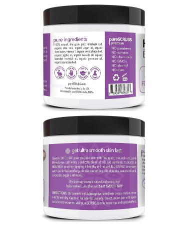 pureSCRUBS Pink Himalayan Salt Body Scrub Set - 16oz Lavender Scrub with Organic Oils & Nutrients - Includes Wooden Spoon, Loofah, and Exfoliating Bar - Buy Online on GoSupps.com
