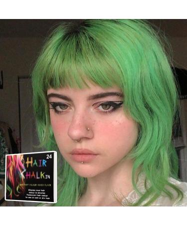 Hair Chalk 24 Colors Temporary Hair Dye Safe Hair Chalk for Kids Washable Temporary Hair Colour Pen Colorful Gifts Great Toy for Kids & Adults Halloween Carnival Cosplay Party Hair Chalks - Buy Online on GoSupps.com