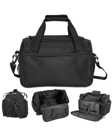 YUYTE Hairdressing Tool Bag Hairdresser Bag with Shoulder Strap Large Barber Bag with Adjustable Dividers Cosmetics Beauty Hairstylist Bag Hair Makeup Salon Organizer Bag Black