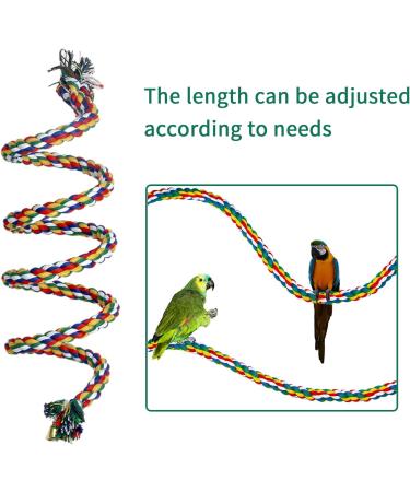Aedcbaide Bird Parrots Toys 2 Pack Parakeet Parrot Swing Chewing Hanging Toys with Bell 59inch Bird Cotton Rope and 7Inch Diameter Bird Hanging Swing for Budgie Cockatiels Conures Finches - Buy Online on GoSupps.com
