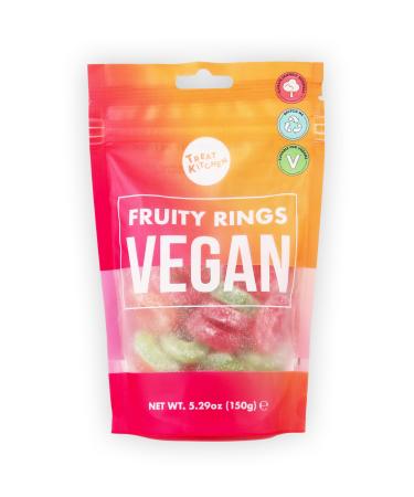Vegan Sweets Mixed Flavoured Tropical Fruity Rings Pouch 150g