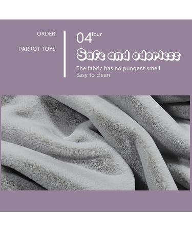 SGQCAR Corner Fleece Bird Blanket - Cozy Cage Snuggle Hut for Parrots, Conures, Lovebirds, and Cockatiels - Large Gray - Buy Online on GoSupps.com