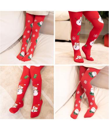 Silkglory Christmas Baby Girl Tights - Red Cotton Pantyhose for Toddler 7-9 Years - Buy Online on GoSupps.com