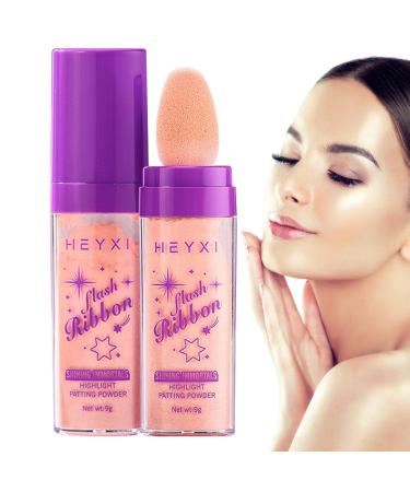 Fairy Powder Highlighter | Rich Pigmented Highlighter Powder Highlighter Makeup | Face and Body Highlighter Cosmetic High Gloss Fairy Powder Makeup Stick for Face Body Hair Tmay 02#